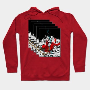 THE FALLING ASTRONAUT CARDS PILE Hoodie